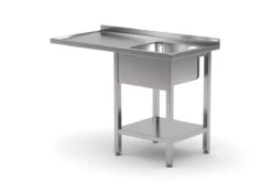 Edelstahl Gastro-Spültisch Mit 1 Spülbecken Rechts (Platz Für Spülmaschine) | AISI 430 Qualität | HxBxT 85x130x60 -Wenko Verkäufe ea8bc0fb 6139 4d8f a50d e9abb76f0e6a 1