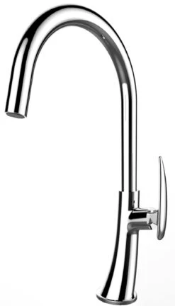 Wasserhahn Küchenarmatur Spültischmischer, Verchromt Mit 360° Schwenkbarem U-Auslauf, Leaf Design