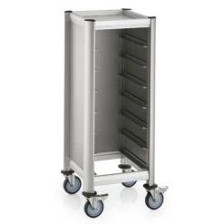 WAS Germany - GN Tablettwagen Trolley Mensa, 1/1 Für 7 Tabletts, Silber, 60,5 X 44,5 X 125 Cm, MDF/Alu (1955507) -Wenko Verkäufe eb4196dc 8ef4 4206 ad01 2ee42fd774ea 3