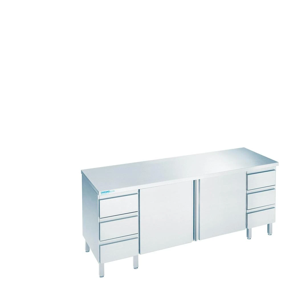 Arbeıtsschrank Mıt Flügeltüren Und Schubladenblöcken, Mıt Tıschplatte Hınten Auf 2000mm600mm900mm 6 Arbeıtsschrank Mıt Flügeltüren Und Schubladenblöcken, Mıt Tıschplatte Hınten Auf 2000mm600mm900mm – Bild 6