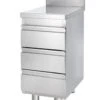 GastroHero Edelstahl-Schubladenschrank BASIC 3er Einheit 600 Mit Aufkantung