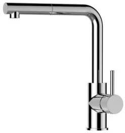 Wasserhahn Küchenarmatur Spültischmischer, Mit 140° Schwenkbarem Auslauf Und Herausziehbarer Handbrause