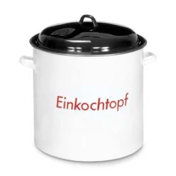 Krüger Einkochtopf Emailliert Mit Metalldeckel 28 Lieter 35cm