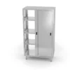 Edelstahl Gastro-Vorratsschrank Offen Mit Schiebetüren | AISI 430 Qualität | HxBxT 180x80x60