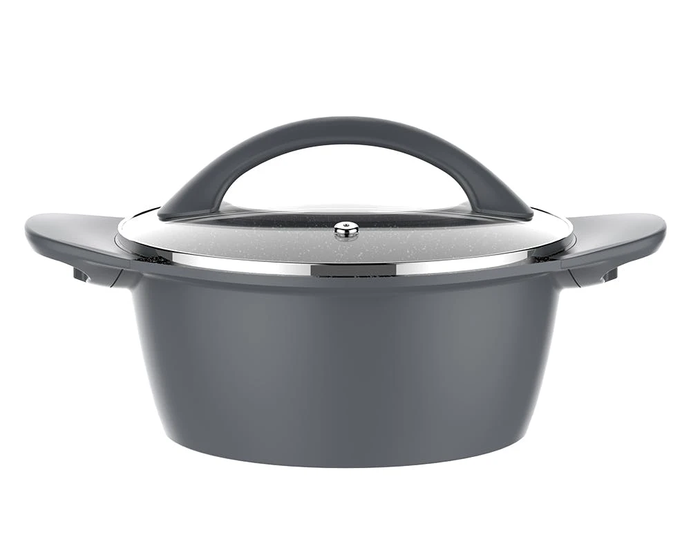 Schäfer Aluguss Schmortopf Mit Glasdeckel,silber Ø32cm 9,6L Aluminium Kochtopf Antihaft Beschichtung 2 Schäfer Aluguss Schmortopf Mit Glasdeckel,silber Ø32cm 9,6L Aluminium Kochtopf Antihaft Beschichtung – Bild 2