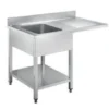 GastroHero Spülzentrum Basic 12x7 Mit 1 Becken Links